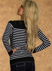 Navy stribet cardigan